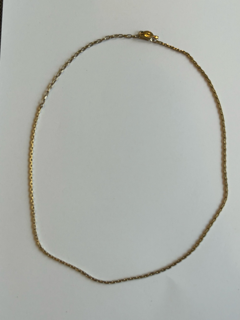 Sarah Coventry gold-tone Boston Link chain necklace.  18”-22” L x 2mm W